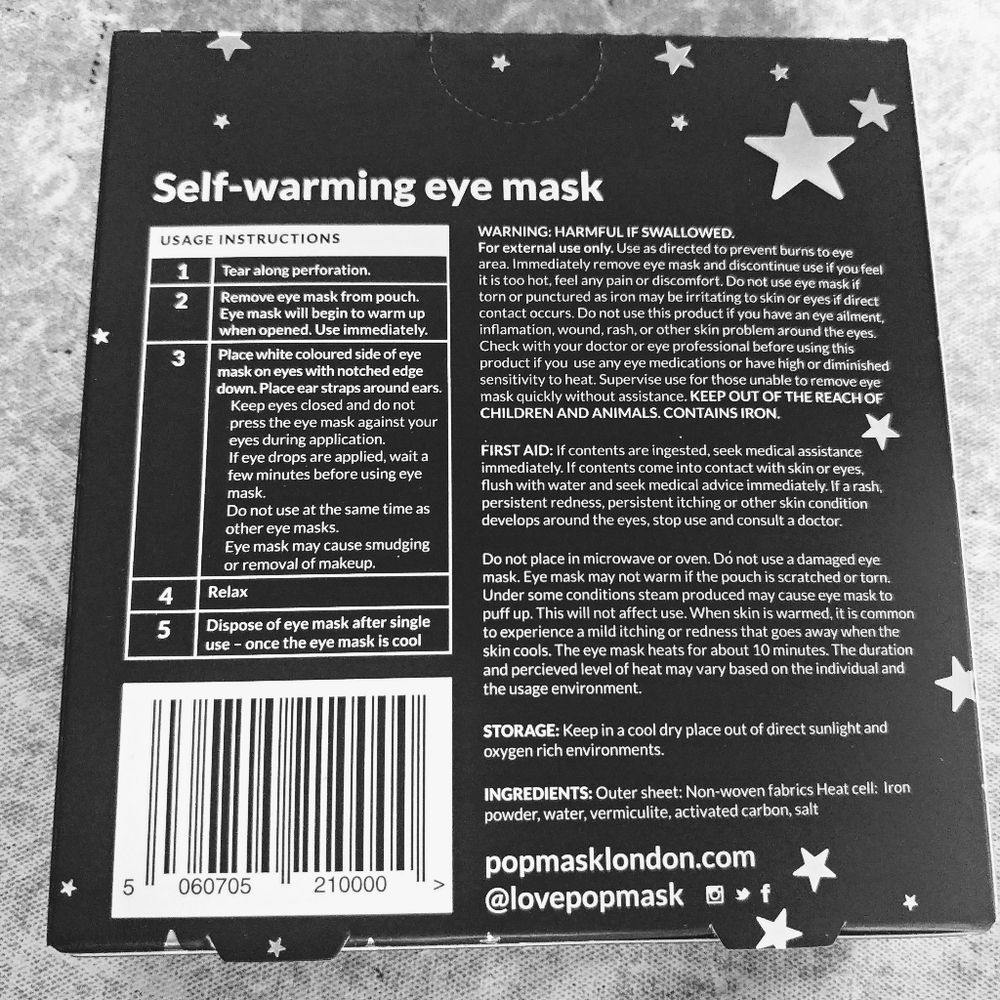 Starry Eyes Self-warming Eye Mask by Popmask - 5pk - Picture 2 of 6